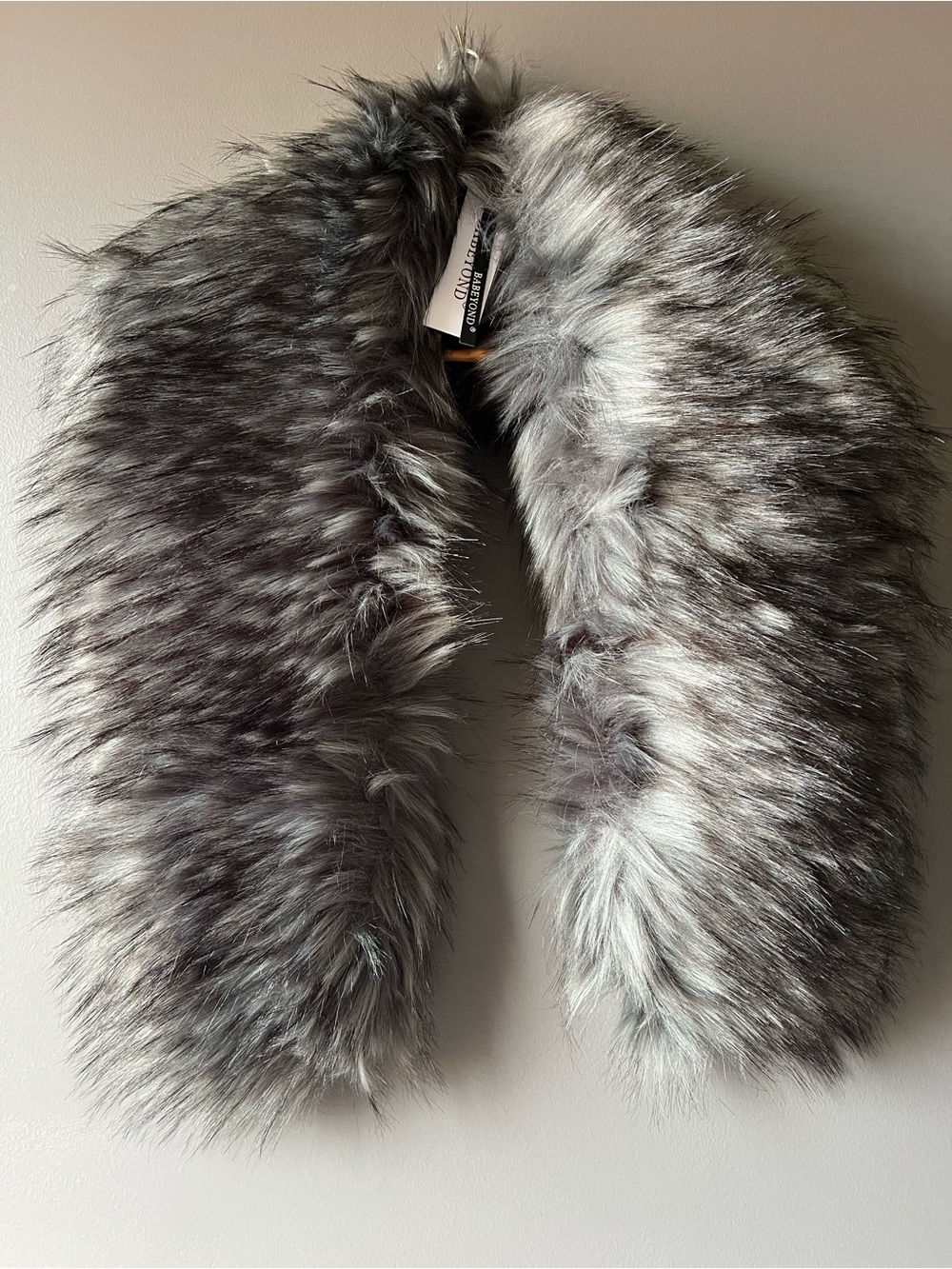 Faux Fur Stole in Smoky Gray Tones